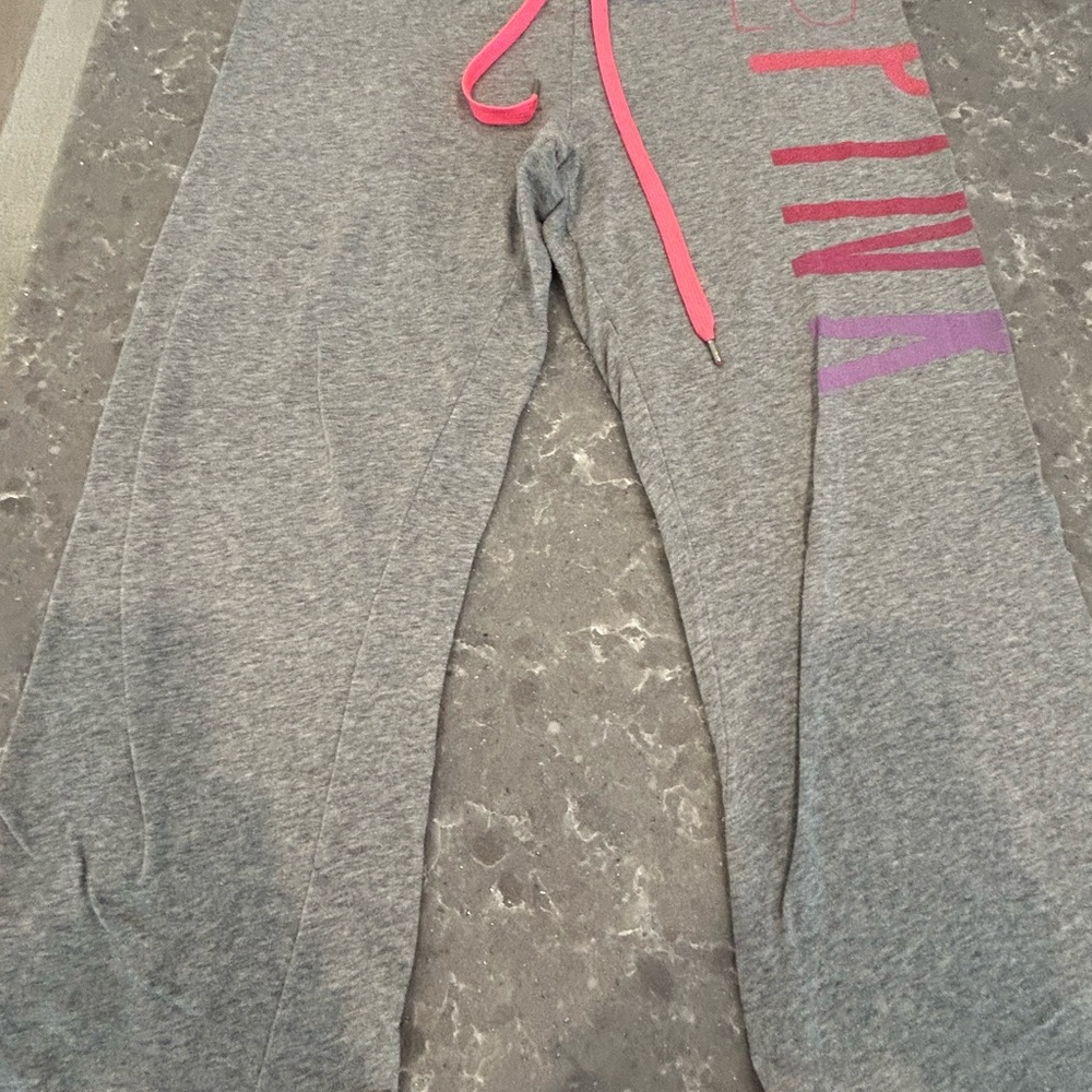 PINK Victoria's Secret Gray and Pink Sweatpants